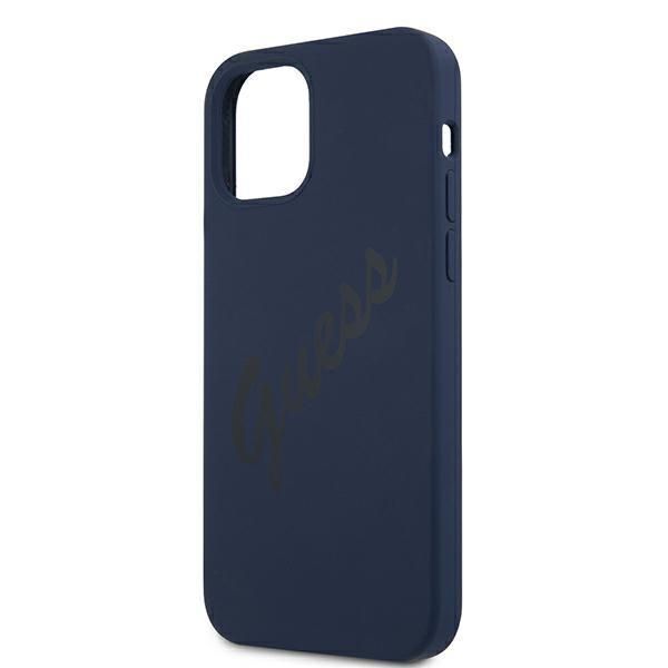 Back panel cover Guess Guess GUHCP12MLSVSBL iPhone 12/12 Pro 6.1" blue/blue hardcase Script Vintage