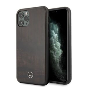 Чехол на заднюю панель Mercedes-Benz  Mercedes Wood Line Rosewood case for iPhone 11 Pro Max - brown 