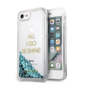 Nugarėlės dėklai Guess  Guess GUHCP7GLUQBL iPhone 6/7/8 /SE 2020 / SE 2022 blue/blue hard case Liquid Glitter Party