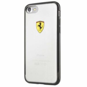 Nugarėlės dėklai Ferrari  Ferrari Hardcase FEHCP7BK iPhone 7/8/SE 2020 / SE 2022 black/transparent Racing Shield