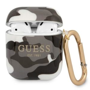 Aizmugurējais vāciņš Guess  Guess GUA2UCAMG AirPods cover black/black Camo Collection