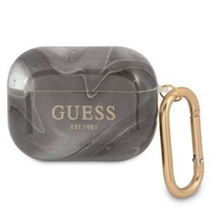 Nugarėlės dėklai Guess  Guess GUAPUNMK AirPods Pro cover black/black Marble Collection