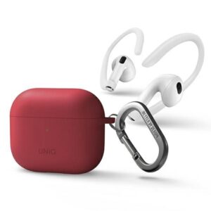 Aizmugurējais vāciņš UNIQ  Uniq Nexo case for AirPods 3 + Ear Hooks Silicone - red 