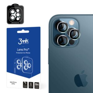 Apsauginiai stiklai 3MK  3MK Lens Protection Pro iPhone 12 Pro Camera lens protection with mounting frame 1 pc. 