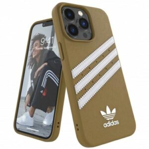Aizmugurējais vāciņš Adidas  Adidas OR Moulded PU iPhone 13 Pro / 13 6,1" beżowo-złoty/beige-gold 47806 