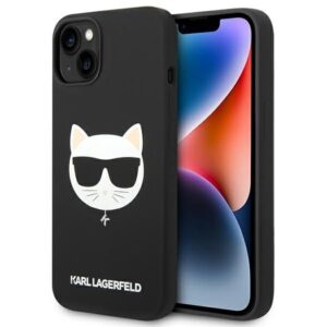 Aizmugurējais vāciņš Karl Lagerfeld  Karl Lagerfeld KLHMP14MSLCHBK iPhone 14 Plus 6.7 "hardcase black / black Silicone Choupette Head Magsafe 