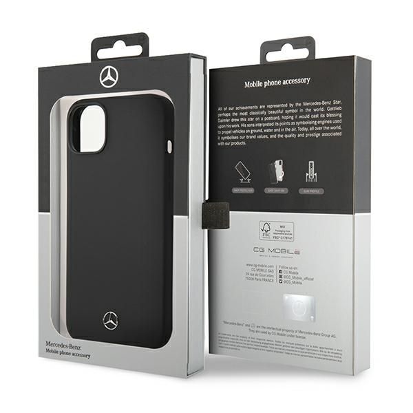 Back panel cover Mercedes-Benz Mercedes Silicone Line MagSafe case for iPhone 14 Plus - black