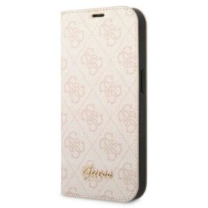 Nugarėlės dėklai Guess  Guess GUBKP14LHG4SHP iPhone 14 Pro 6.1 "pink / pink book 4G Vintage Gold Logo