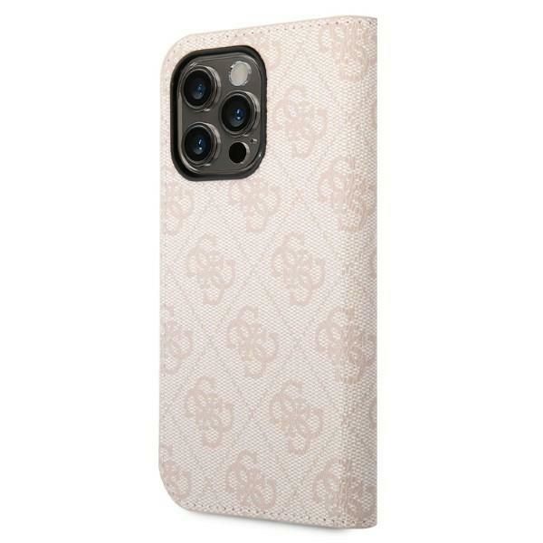 Tagakaaned Guess Guess GUBKP14LHG4SHP iPhone 14 Pro 6.1 "pink / pink book 4G Vintage Gold Logo