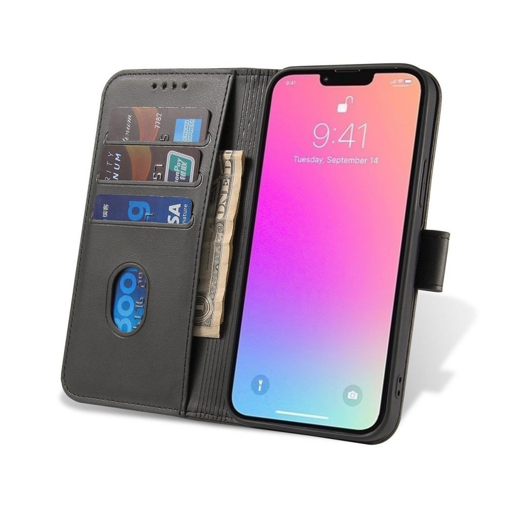 Tagakaaned Hurtel Magnet Case cover for TCL 20 Pro 5G flip cover wallet stand black