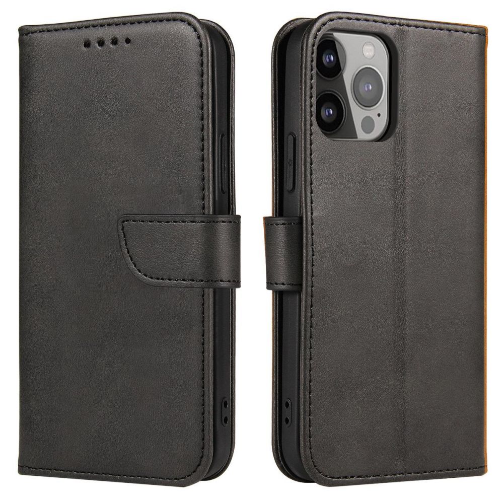 Nugarėlės dėklai Hurtel Magnet Case case for Vivo X80 Pro flip cover wallet stand black