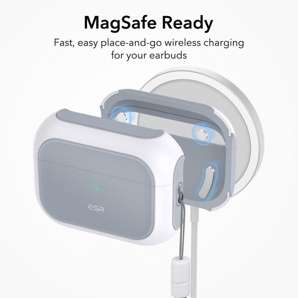 Tagakaaned ESR ESR Orbit Halolock with MagSafe for Apple AirPods Pro 1 / 2 - White