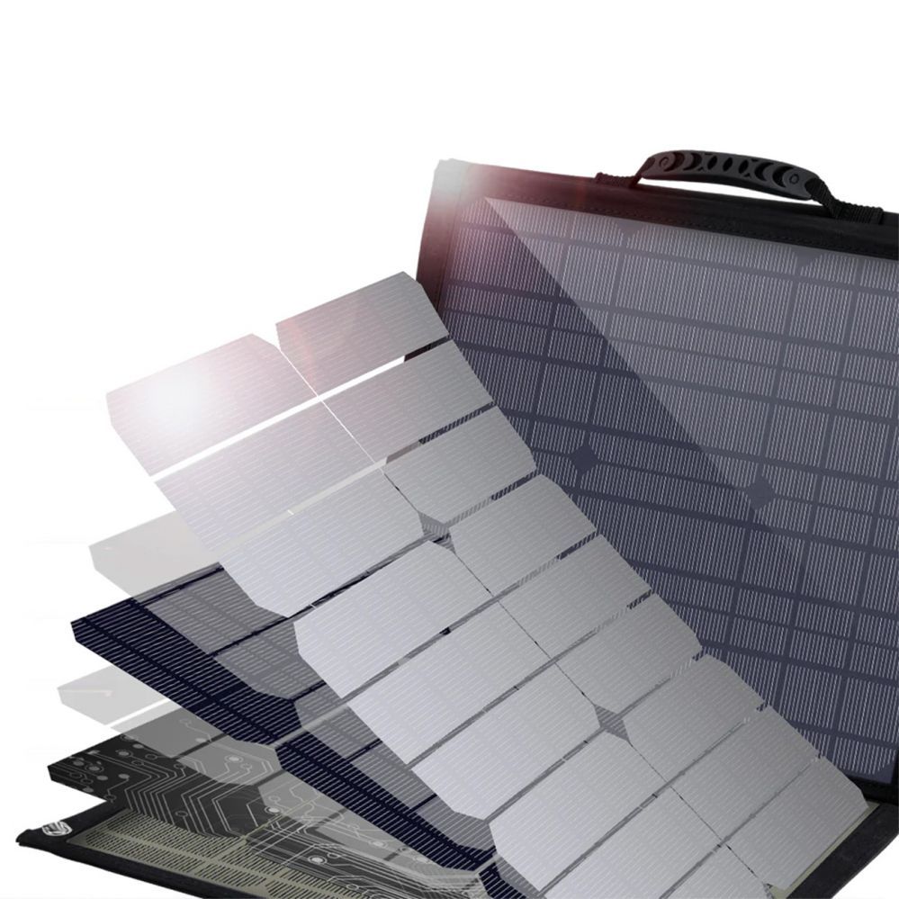 Adaptrid Choetech Choetech SC009-V2 solar foldable charger 100W USB-C / 2x USB-A PD QC - black