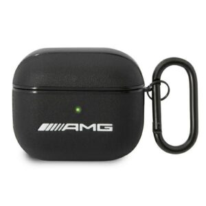 Чехол на заднюю панель Mercedes-Benz  AMG Leather Big Logo case for AirPods 3 - black 
