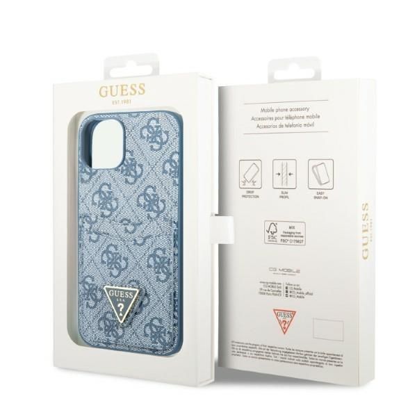Tagakaaned Guess Guess GUHCP13SP4TPB iPhone 13 mini 5.4" blue/blue hardcase 4G Triangle Logo Cardslot