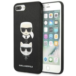 Aizmugurējais vāciņš Karl Lagerfeld  Karl Lagerfeld Saffiano Karl&Choupette Head case for iPhone 7 Plus / iPhone 8 Plus - black 
