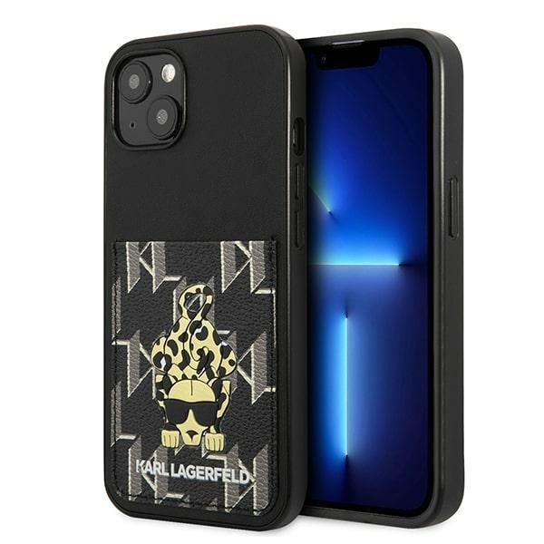 Back panel cover Karl Lagerfeld Karl Lagerfeld Karlimals Cardslot case for iPhone 13 - black