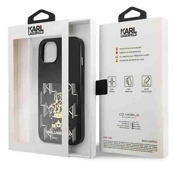 Back panel cover Karl Lagerfeld Karl Lagerfeld Karlimals Cardslot case for iPhone 13 - black
