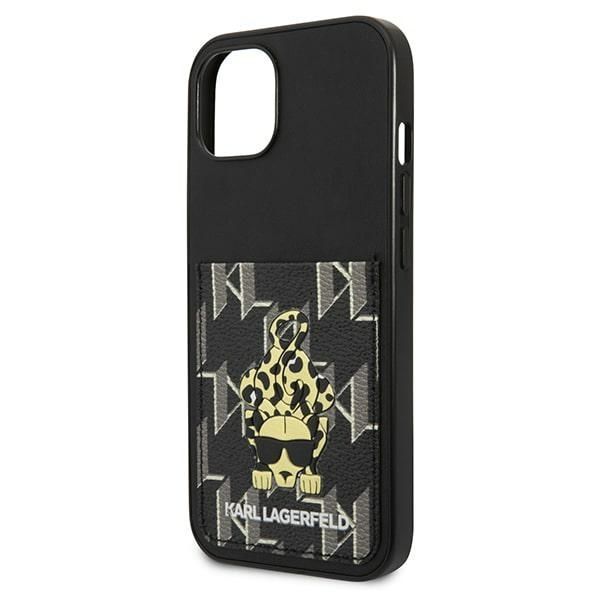 Back panel cover Karl Lagerfeld Karl Lagerfeld Karlimals Cardslot case for iPhone 13 - black