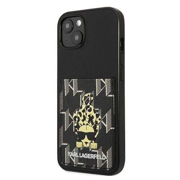 Back panel cover Karl Lagerfeld Karl Lagerfeld Karlimals Cardslot case for iPhone 13 - black