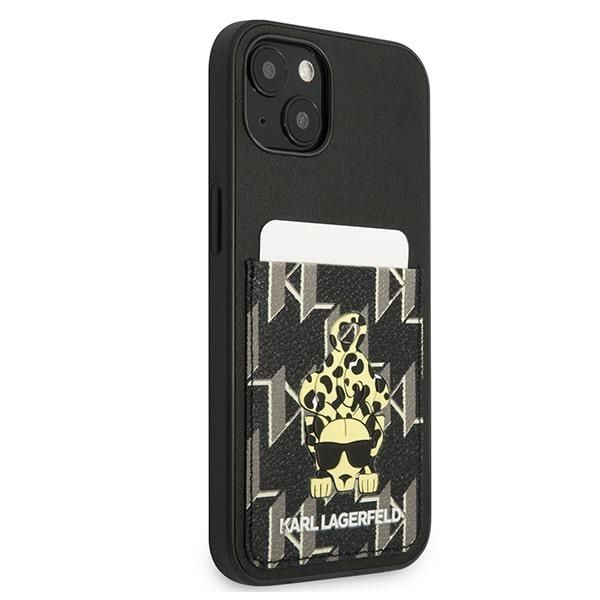 Back panel cover Karl Lagerfeld Karl Lagerfeld Karlimals Cardslot case for iPhone 13 - black