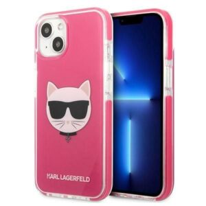 Aizmugurējais vāciņš Karl Lagerfeld  Karl Lagerfeld Choupette Head case for iPhone 13 - fuchsia 