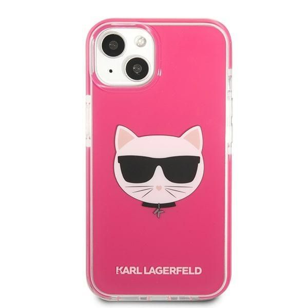 Back panel cover Karl Lagerfeld Karl Lagerfeld Choupette Head case for iPhone 13 - fuchsia