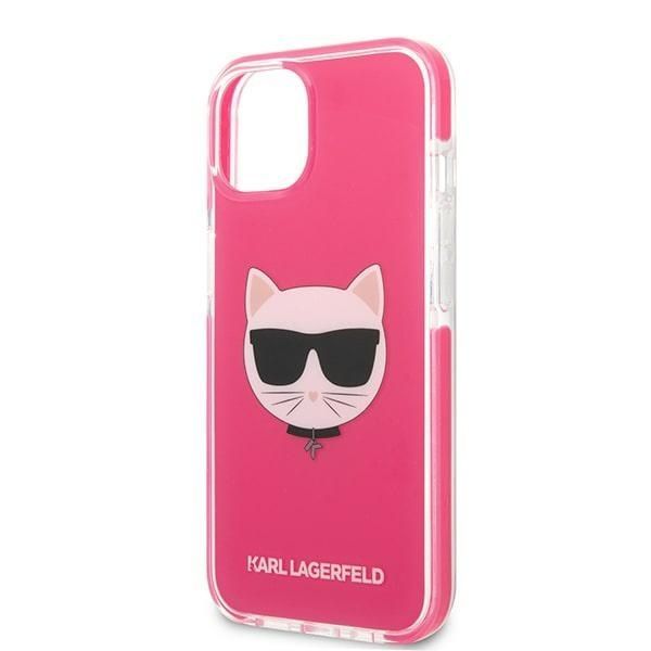 Back panel cover Karl Lagerfeld Karl Lagerfeld Choupette Head case for iPhone 13 - fuchsia