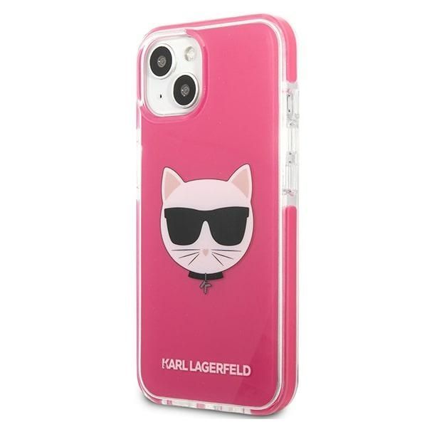 Back panel cover Karl Lagerfeld Karl Lagerfeld Choupette Head case for iPhone 13 - fuchsia