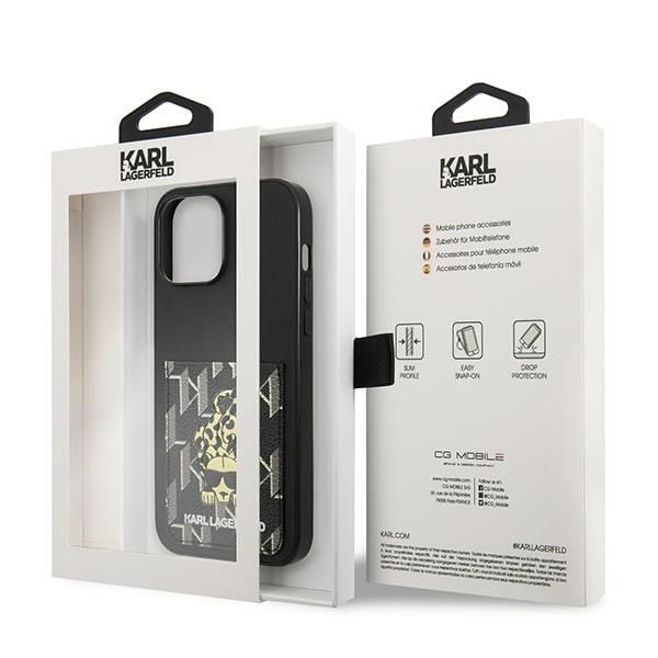 Back panel cover Karl Lagerfeld Karl Lagerfeld Karlimals Cardslot case for iPhone 13 Pro Max - black