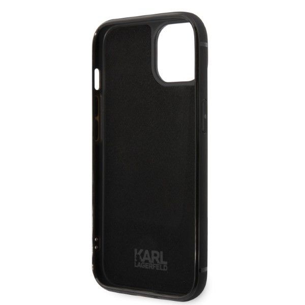 Back panel cover Karl Lagerfeld Karl Lagerfeld Signature Logo Cardslot case for iPhone 14 Plus - black