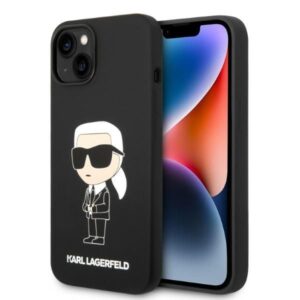 Aizmugurējais vāciņš Karl Lagerfeld  Karl Lagerfeld Silicone Ikonik case for iPhone 14 Plus - black 