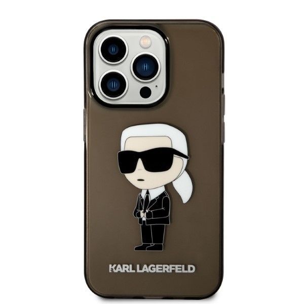 Back panel cover Karl Lagerfeld Karl Lagerfeld Ikonik Karl case for iPhone 14 Pro Max - black