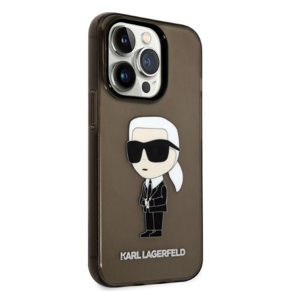 Back panel cover Karl Lagerfeld Karl Lagerfeld Ikonik Karl case for iPhone 14 Pro Max - black