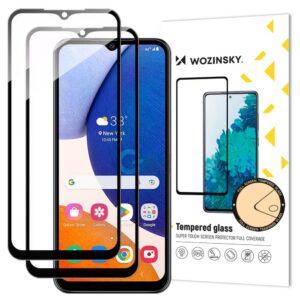 Aizsargstikls Wozinsky - Wozinsky 2x Full Glue Tempered Glass Samsung Galaxy A14 5G / A14 9H Full Screen Tempered Glass with Black Frame 