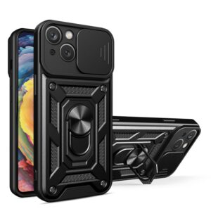 Nugarėlės dėklai Hurtel  Hybrid Armor Camshield case for Realme 10 Pro+ armored cover with camera cover black 