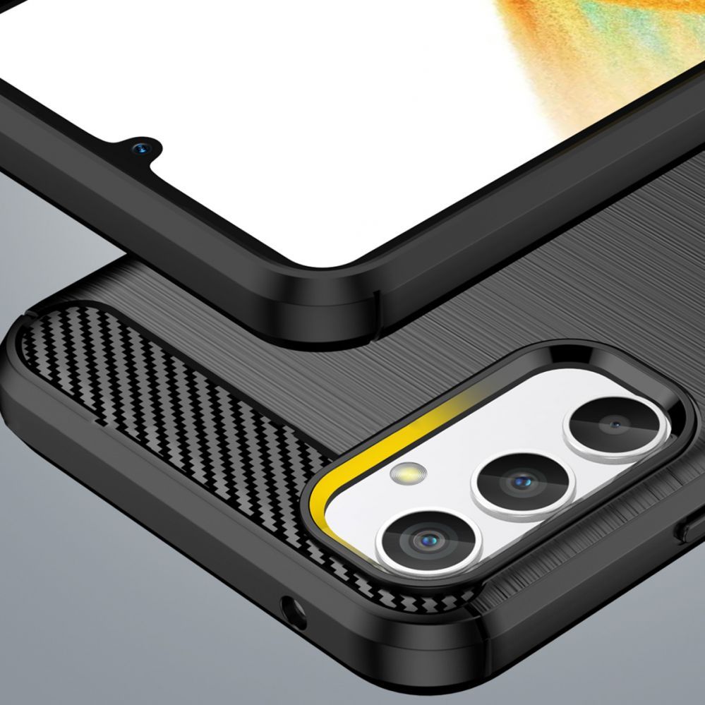 Nugarėlės dėklai Hurtel Carbon Case case for Realme 10 Pro flexible silicone carbon cover black