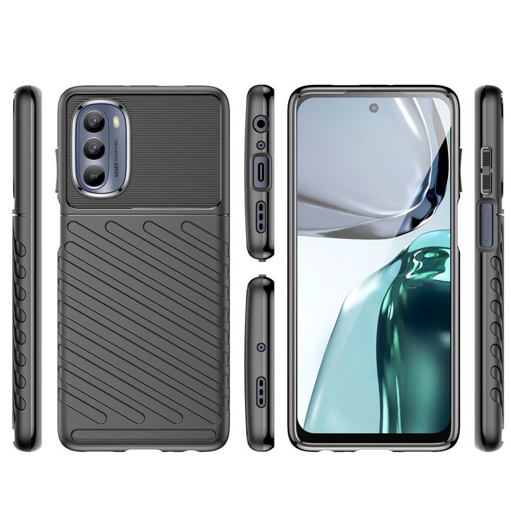 Tagakaaned Hurtel Thunder Case for Motorola Moto G62 5G silicone armor case black