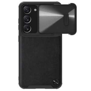 Nugarėlės dėklai Nillkin  Nillkin CamShield Leather S Case for Samsung Galaxy S23+ cover with camera cover black