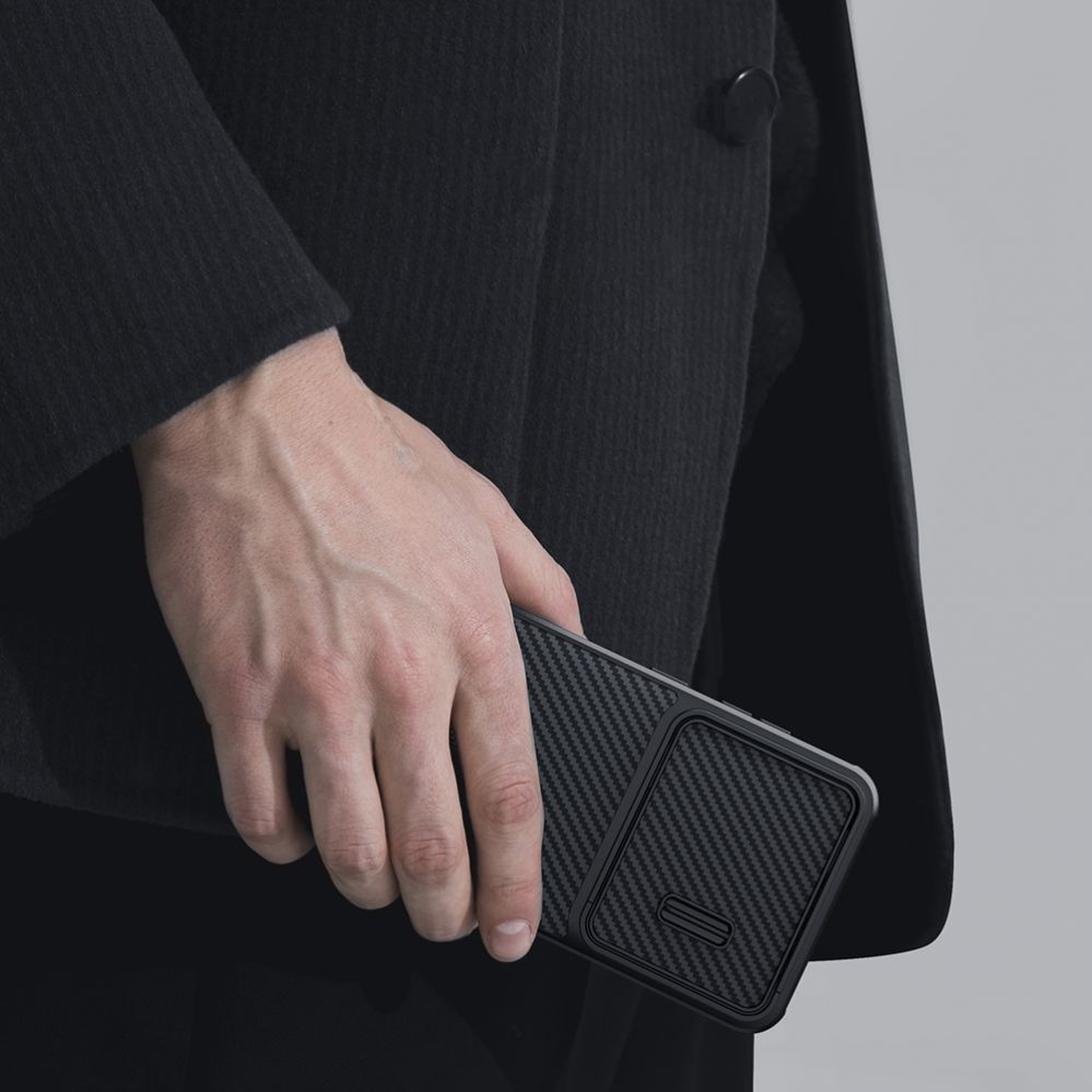 Tagakaaned Nillkin Nillkin Synthetic Fiber S Case for Samsung Galaxy S23, camera cover, black