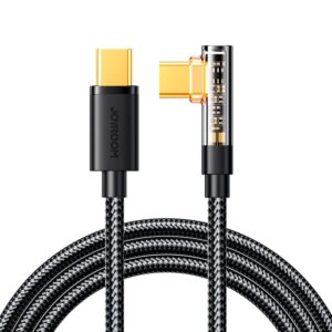 Kabelis Joyroom  Joyroom Gaming Cable S-CC100A6 USB-C (angled) / USB-C (straight) 100W 1.2m - black 