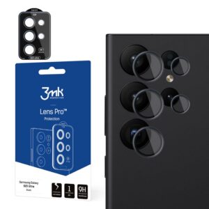 Apsauginiai stiklai 3MK  3mk Lens Protection Pro Camera Cover for Samsung Galaxy S23 Ultra - Black 