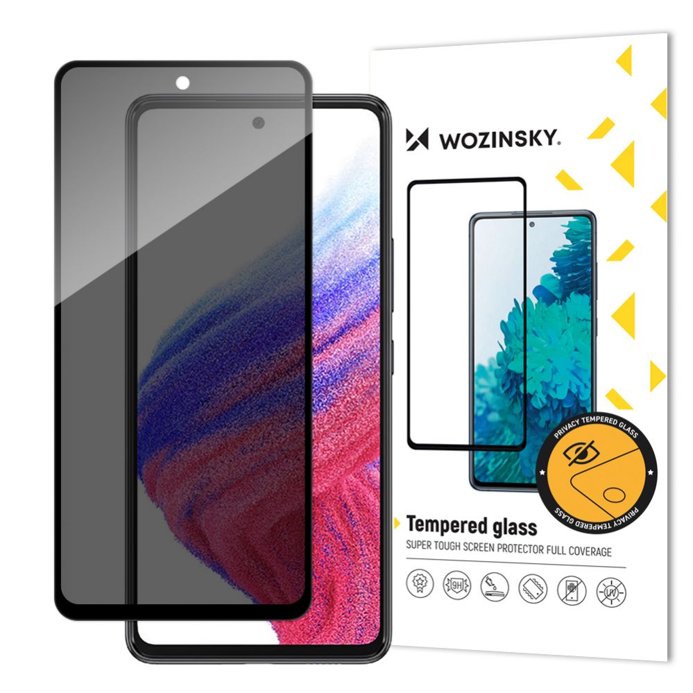 Protective glass Wozinsky - Wozinsky Privacy Glass Tempered Glass for Samsung Galaxy A53 5G with Anti Spy Privacy Filter