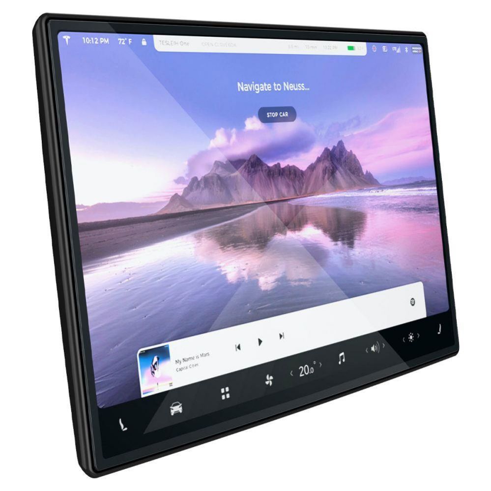 Aizsargstikls Spigen Spigen Glas.tR EZ Fit Tempered Glass for Tesla Model X 2022 / Model S 2021 - Black