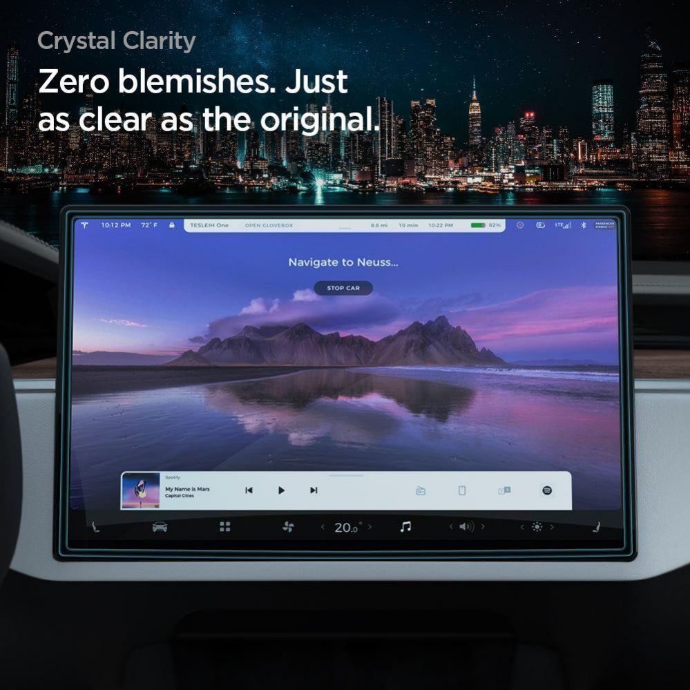 Aizsargstikls Spigen Spigen Glas.tR EZ Fit Tempered Glass for Tesla Model X 2022 / Model S 2021 - Black