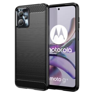 Nugarėlės dėklai Hurtel  Carbon Case for Motorola Moto G13 flexible silicone carbon cover black 