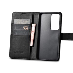 Back panel cover iCarer  iCarer Wallet Case for Samsung Galaxy S23 leather case wallet black 