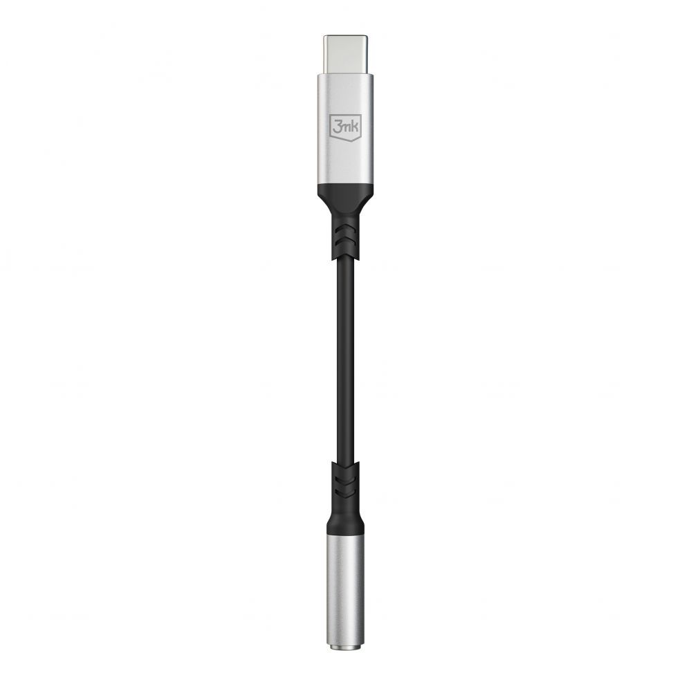 Kabelis 3MK 3mk USB-C adapter - 3.5 mm minijack - silver