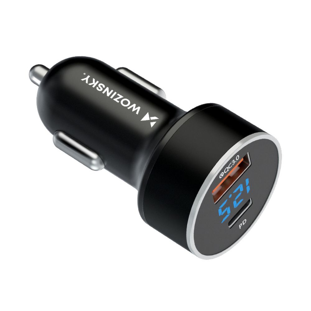 Adaptrid Wozinsky Wozinsky WDCCAC USB-C USB-A 36W Car Charger - Black