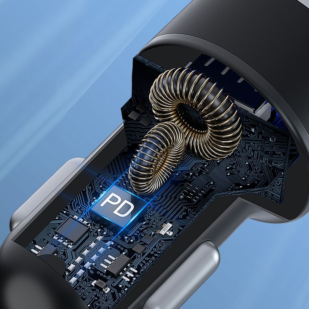 Adaptrid Wozinsky Wozinsky WDCCAC USB-C USB-A 36W Car Charger - Black